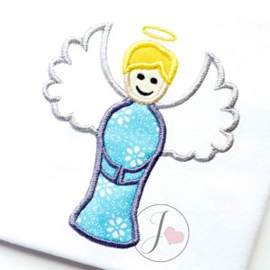 Angel Boy Applique Design - Joy Of Embroidery