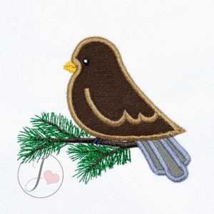 Bird on a Branch Applique Design - Joy Of Embroidery