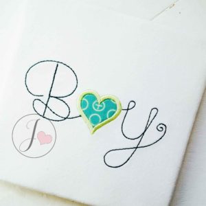 Boy Handwritten Applique - Joy Of Embroidery