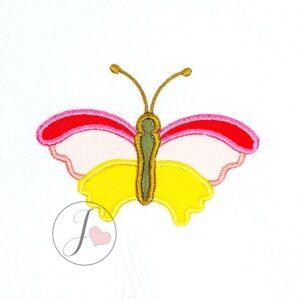 Butterfly 3 colours Applique Design - Joy Of Embroidery