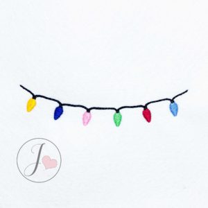 Colourful String Lights Embroidery Design - Joy Of Embroidery