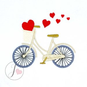 Bicycle Hearts Embroidery Design - Joy Of Embroidery