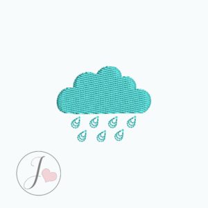 Cloud Rain Weather Icon Embroidery Design - Joy Of Embroidery
