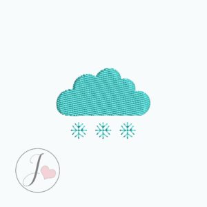 Cloud Snow Weather Icon Embroidery Design - Joy Of Embroidery