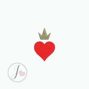 Heart with a Crown Embroidery Design - Joy Of Embroidery