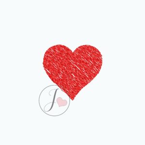 Heart Handstitch effect embroidery design - Joy Of Embroidery