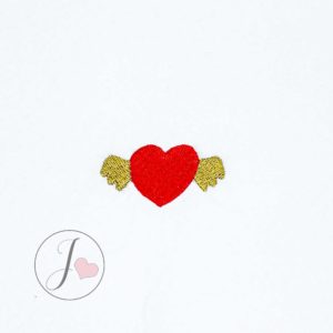 Heart with wings mini embroidery design - Joy Of Embroidery