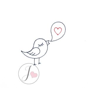Love Bird Run Stitch Embroidery Design - Joy Of Embroidery
