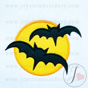 Halloween Bats Moon Joy Of Embroidery