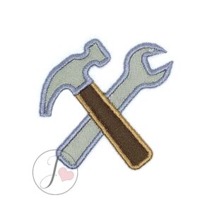 Hammer and Wrench Applique Design - Joy Of Embroidery