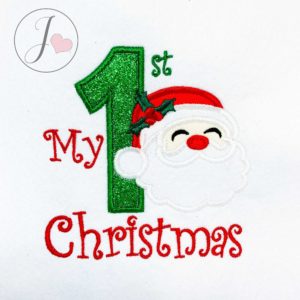 First Christmas Santa Applique Design - Joy Of Embroidery