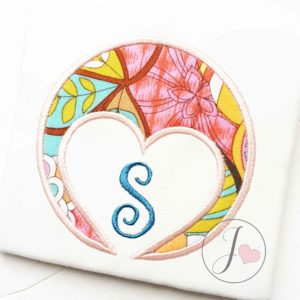 Reversed Heart Applique Design - Joy Of Embroidery