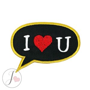 Speech Bubble "I Love You" Applique Design - Joy Of Embroidery