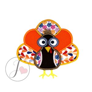 Turkey Thanksgiving Applique Design - Joy Of Embroidery
