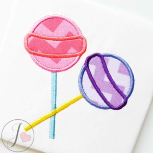 Two Lollipops Applique Design - Joy Of Embroidery